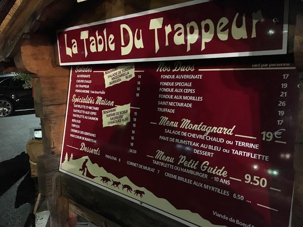 La Table du Trappeur - Menu Image 2
